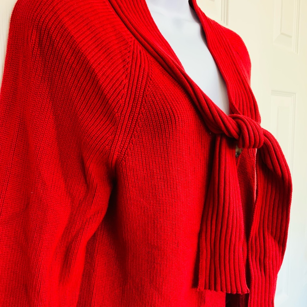 Talbots Tie-Neck Cardigan